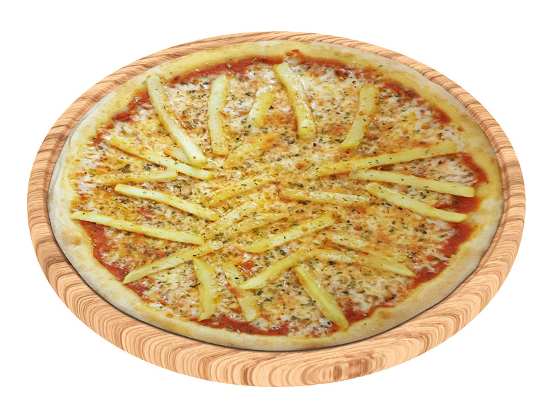 Pizza Kebab mit Pommes